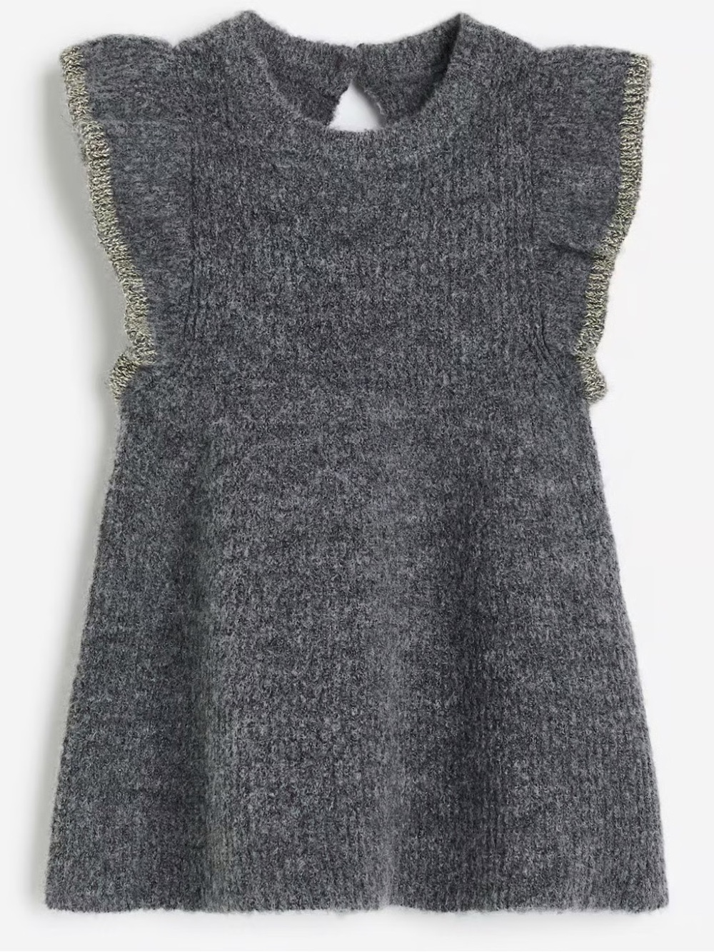 H&M FLOUNCE-TRIMMED KNIT DRESS Size 18M